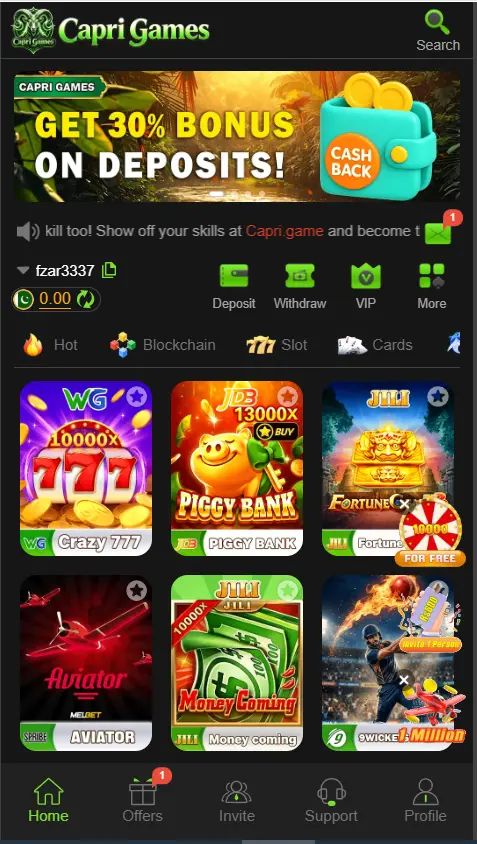 capri game app
